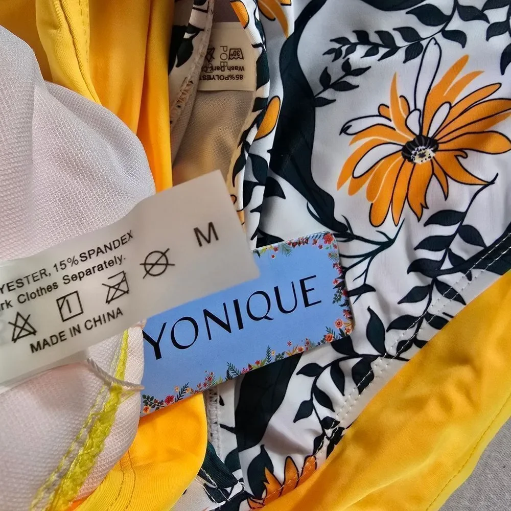 Younique Halter V Neck Tankini Ruched Two Piece Swimsuits Bikini